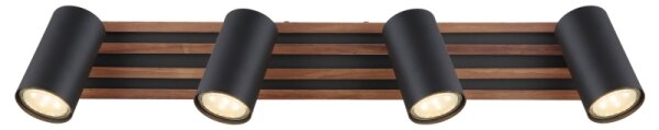 Globo 57909-4 - Faretto KAYDEN 4xGU10/25W/230V nero