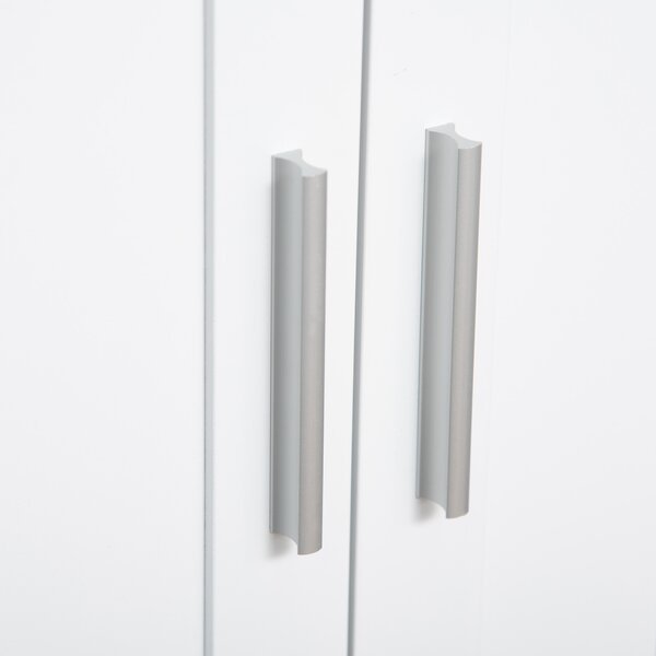 Kleankin Mobile da bagno a 3 livelli, armadietto da bagno con doppia porta e ripiano regolabile, 60x30x80cm, bianco | Aosom Italy
