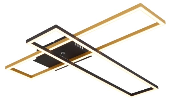 Globo 67208-30G -Plafoniera LED DAKARI 30W/230V 3000K 60x80 cm nero/oro