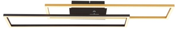 Globo 67208-30G -Plafoniera LED DAKARI 30W/230V 3000K 60x80 cm nero/oro