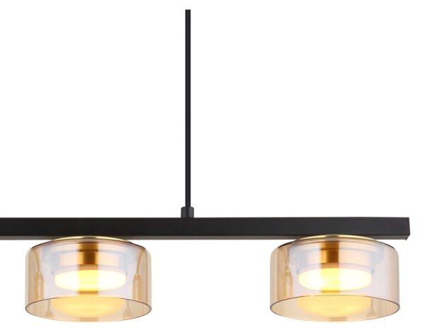 Globo 16055-3HG - Lampadario LED a sospensione con filo HIGGINS 3xGX53/6W/230V fumé/marrone