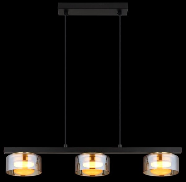 Globo 16055-3HG - Lampadario LED a sospensione con filo HIGGINS 3xGX53/6W/230V fumé/marrone
