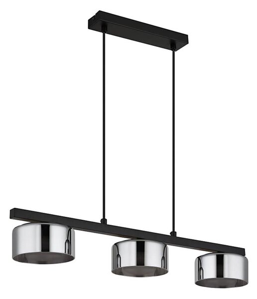 Globo 16055-3HS - Lampadario LED a sospensione con filo HIGGINS 3xGX53/6W/230V fumé/nero