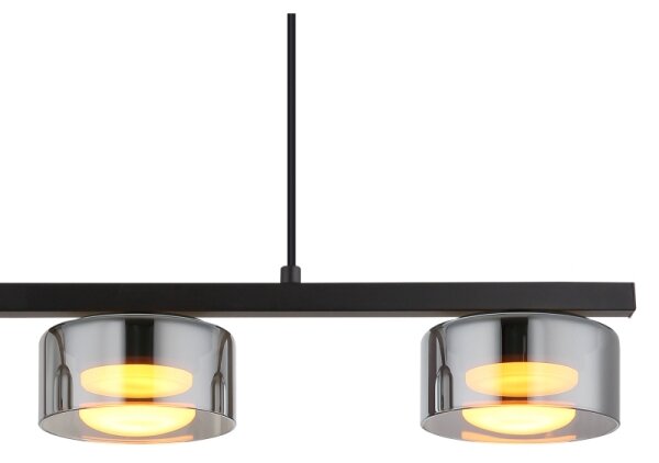 Globo 16055-3HS - Lampadario LED a sospensione con filo HIGGINS 3xGX53/6W/230V fumé/nero