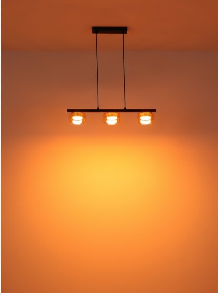 Globo 16055-3HG - Lampadario LED a sospensione con filo HIGGINS 3xGX53/6W/230V fumé/marrone