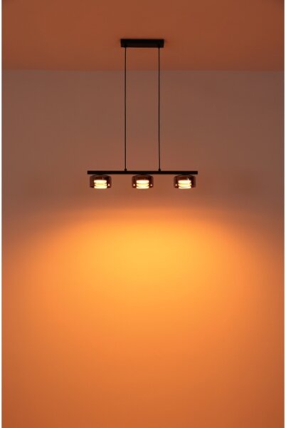 Globo 16055-3HS - Lampadario LED a sospensione con filo HIGGINS 3xGX53/6W/230V fumé/nero