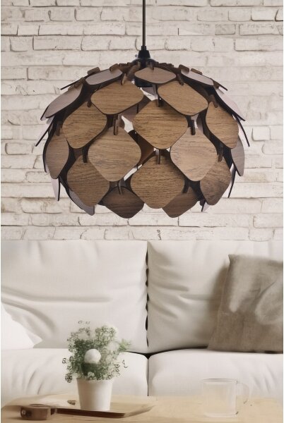 Lampadario a sospensione con filo 1xE27/40W/230V marrone