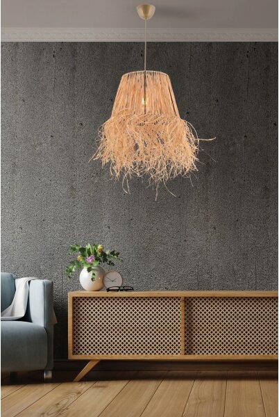Lampadario a sospensione con filo VALANCE 1xE27/40W/230V marrone