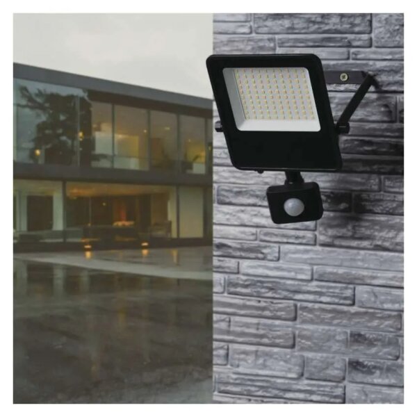 Faretto LED VISIO 50W 230V 4000K IP65 con sensore