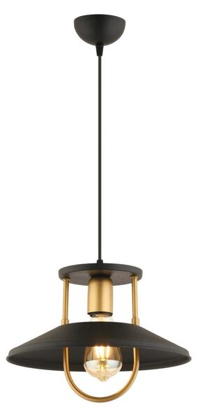 Lampadario a sospensione con filo 1xE27/40W/230V nero/oro