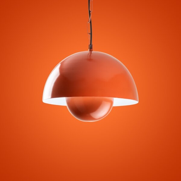 Lampadario a sospensione con filo KURE 1xE27/40W/230V arancione