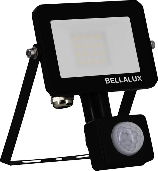 Proiettore LED BELLALUX, 10 W, 4000 K, 900 lm, bianco neutro, IP65, con sensore di movimento, nero