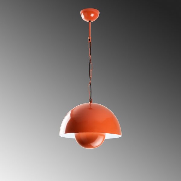 Lampadario a sospensione con filo KURE 1xE27/40W/230V arancione