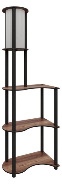 Lampada da terra con ripiani 1xE27/40W/230V 140 cm nero/marrone