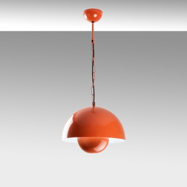 Lampadario a sospensione con filo KURE 1xE27/40W/230V arancione