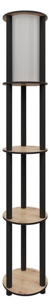 Lampada da terra con ripiani 1xE27/40W/230V 150 cm nero/marrone