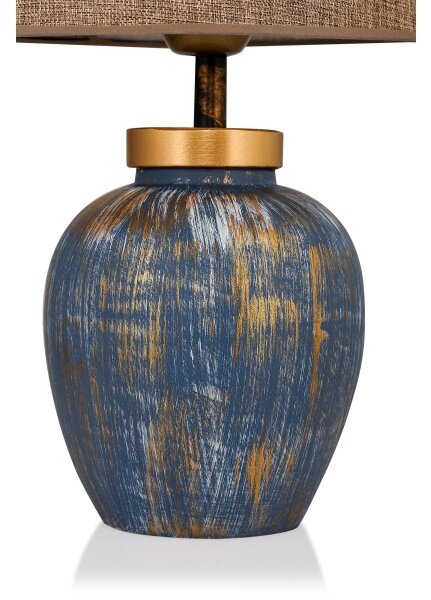 Lampada da tavolo 1xE27/40W/230V blu/beige