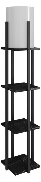 Lampada da terra con ripiani NORA 1xE27/40W/230V nero