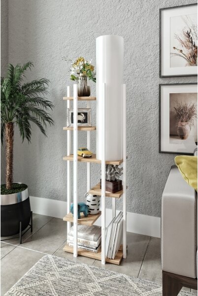 Lampada da terra con ripiani VOGUE 1xE27/40W/230V 160 cm bianco