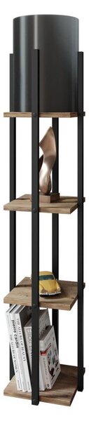 Lampada da terra con ripiani NORA 1xE27/40W/230V nero/marrone