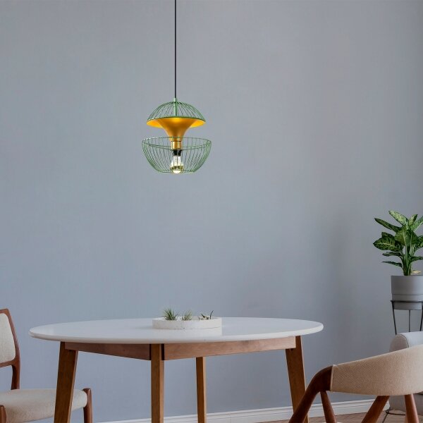Lampadario a sospensione con filo TELMANDER 1xE27/40W/230V verde