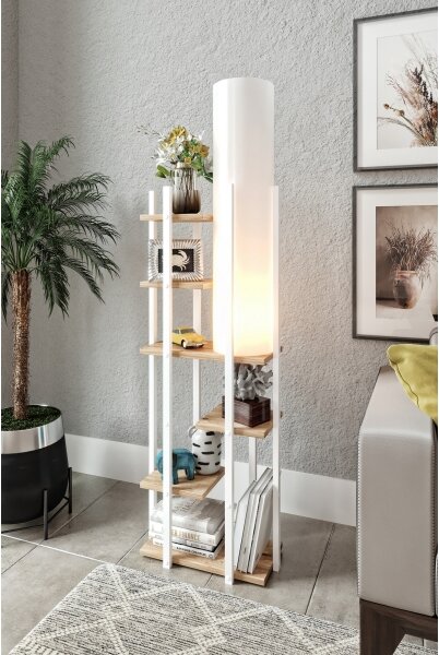 Lampada da terra con ripiani VOGUE 1xE27/40W/230V 160 cm bianco