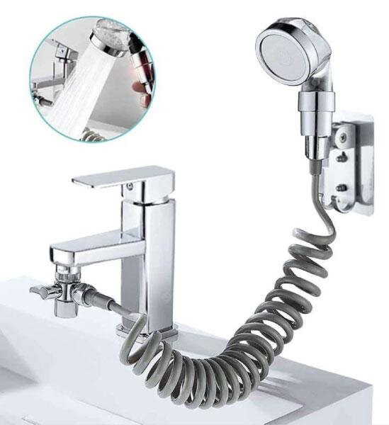 Doccetta rubinetto cucina, doccino per lavandino, prolunga 150 cm - Faucy
