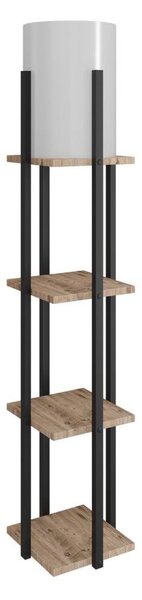 Lampada da terra con ripiani NORA 1xE27/40W/230V nero/marrone