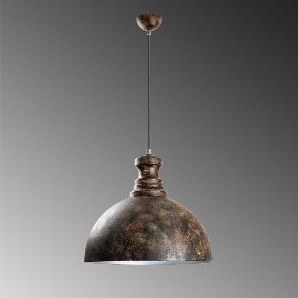 Lampadario a sospensione con filo KURE 1xE27/40W/230V diametro 40 cm grigio