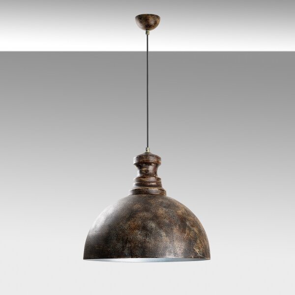 Lampadario a sospensione con filo KURE 1xE27/40W/230V diametro 40 cm grigio