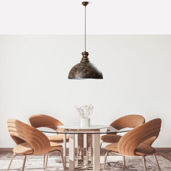 Lampadario a sospensione con filo KURE 1xE27/40W/230V diametro 40 cm grigio