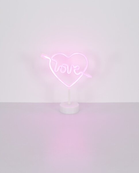 Globo 28066 - Decorazione da tavolo LED Neon ARMOR LED/2W/3xAA cuore