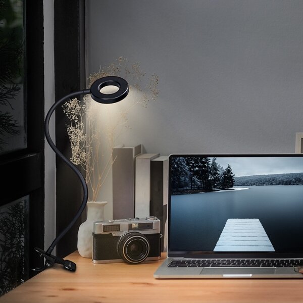 Brilagi -LED Lampada dimmerabile con clip ORBELA LED/8W/5V 3000/4000/5000K nera