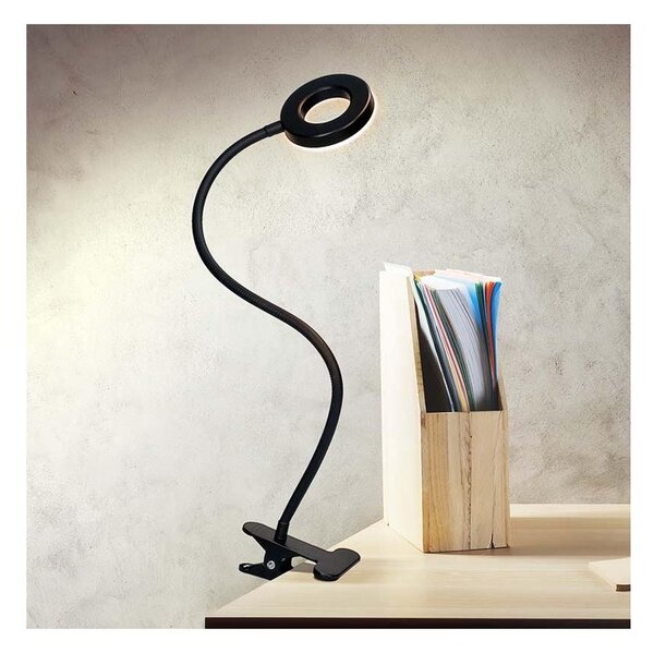 Brilagi -LED Lampada dimmerabile con clip ORBELA LED/8W/5V 3000/4000/5000K nera