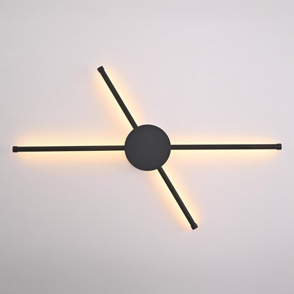 Brilagi - Applique a LED LUGO QUATTRO LED/16W/230V nero