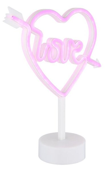 Globo 28066 - Decorazione da tavolo LED Neon ARMOR LED/2W/3xAA cuore