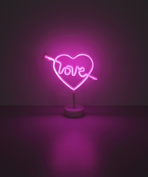Globo 28066 - Decorazione da tavolo LED Neon ARMOR LED/2W/3xAA cuore