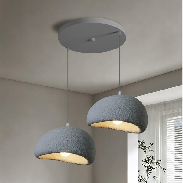 BRILAGI - Lampada a sospensione su cavo WABI SABI 2xE27/60W/230V grigia