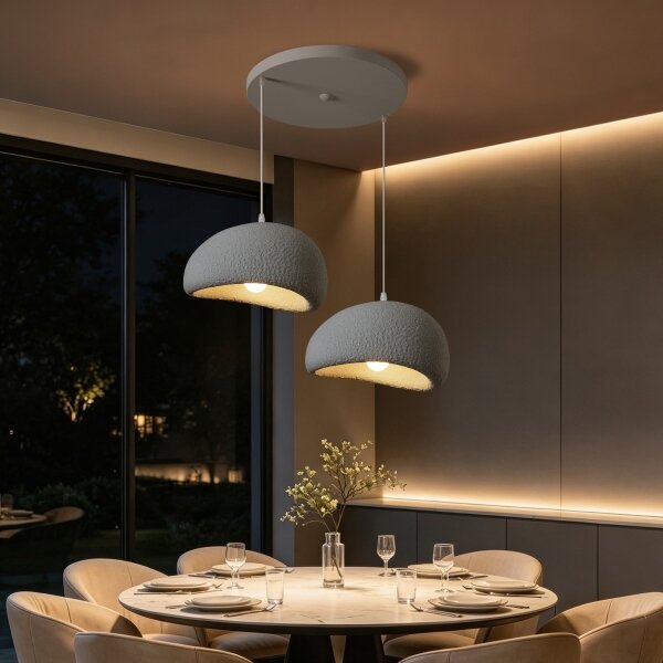 BRILAGI - Lampada a sospensione su cavo WABI SABI 2xE27/60W/230V grigia