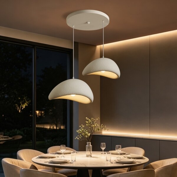 BRILAGI - Lampadario a sospensione con cavo WABI SABI 2xE27/60W/230V bianco