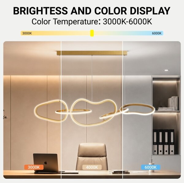 BRILAGI - Lampadario LED dimmerabile a sospensione su cavo SIGNATURE LED/80W/230V 120x25 cm oro + DO