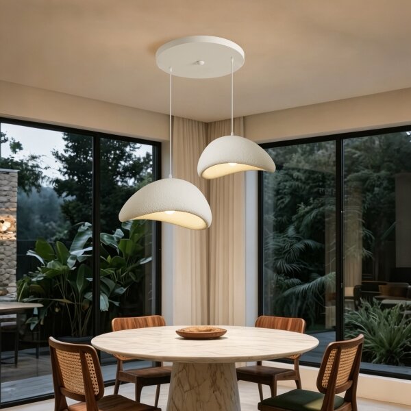 BRILAGI - Lampadario a sospensione con cavo WABI SABI 2xE27/60W/230V bianco