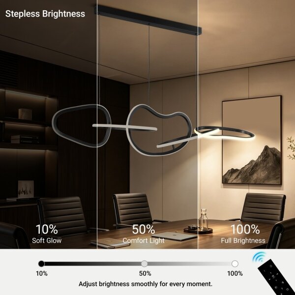 BRILAGI - lampada a sospensione LED dimmerabile su cavo SIGNATURE LED/80W/230V 120x25 cm nero + telecomando