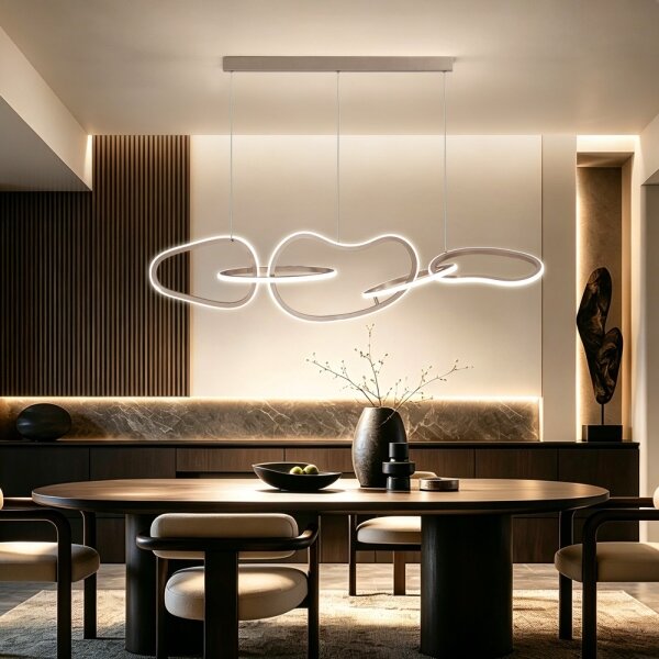 BRILAGI - LED dimmerabile lampadario a cavo SIGNATURE LED/80W/230V 120x25 cm beige + telecomando