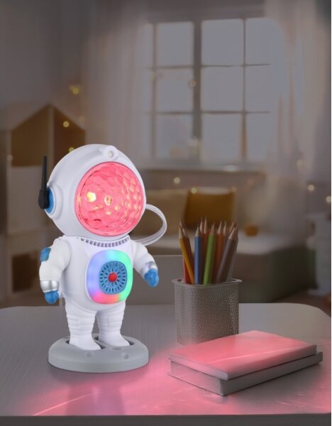 Globo 28084 - Lampada da tavolo LED RGB COSMO LED/6W/5V astronauta bianca