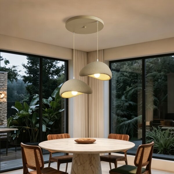 BRILAGI - Lampadario a sospensione con cavo WABI SABI 2xE27/60W/230V beige
