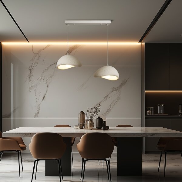BRILAGI - Lampadario sospeso su cavo WABI SABI 2xE27/60W/230V bianco
