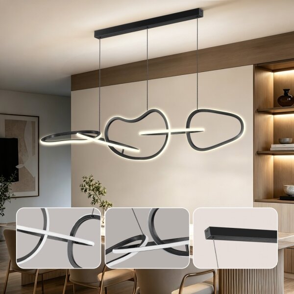BRILAGI - lampada a sospensione LED dimmerabile su cavo SIGNATURE LED/80W/230V 120x25 cm nero + telecomando