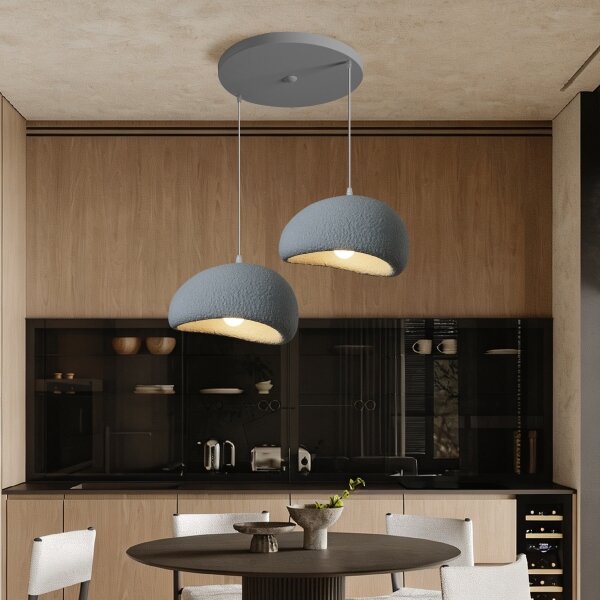 BRILAGI - Lampada a sospensione su cavo WABI SABI 2xE27/60W/230V grigia