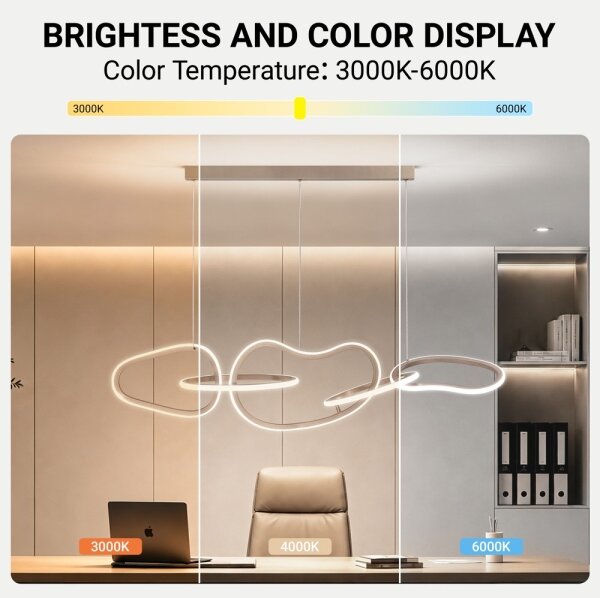 BRILAGI - LED dimmerabile lampadario a cavo SIGNATURE LED/80W/230V 120x25 cm beige + telecomando